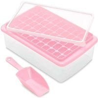 Tablett mit Deckel und Vorratsbehälter, leicht abnehmbare 55-Eisschale mit auslaufsicherer Abdeckung, Behälter, Sco von WOOSIEN