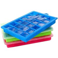 Tabletts – Silikon-Tablettformen mit Deckel, abnehmbar und stapelbar, 24 Eiswürfel pro Tablett von WOOSIEN