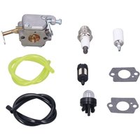 Vergaser-Zündkerzen-Schlauchsatz für Homelite UT‑10781 UT‑10926 33cc Kettensäge RY74003D 000998271 Vergaser-Zündkerzen-Schlauchsatz für Homelite UT‑10781 UT‑10926 33cc Kettensäge RY74003D 000998271 von WOOSIEN