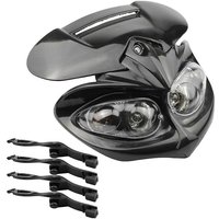 Woosien - Verkleidungsscheinwerfer Fern-/Abblendlicht Motorrad-Doppelscheinwerfer für F-Eagle 12V 35W Anwendbare Univers von WOOSIEN