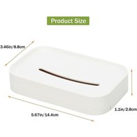 Woosien - 2er-Pack selbstklebende Seifenschale mit Ablaufschale, weißer Duschstangen-Seifenhalter für Duschbadezimmer von WOOSIEN