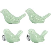 Woosien - 4 Set Keramikknöpfe in Vogelform, für DIY-Türen, Schubladen, Schränke, Möbelgriffe (grün) von WOOSIEN