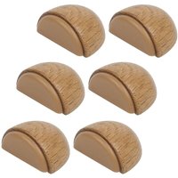 6er-Set selbstklebender Türstopper aus Holz für Bodenbeläge und Parkett - selbstklebender Türstopper (Eiche natur) von WOOSIEN