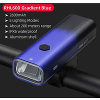 Fahrradlicht vorne 600 Lumen Ipx6 Fahrradlicht wiederaufladbar 2600 mAh 5 Modi Taschenlampe Fahrradlampe a von WOOSIEN