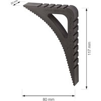 Woosien - Fensterstopper für den Innen- und Außenbereich – 2er-Pack aus schwarzem Gummi, Fensterblock, Kunststoff-Türstopper von WOOSIEN