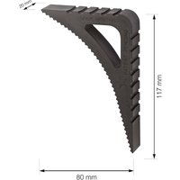 Woosien - Fensterstopper für drinnen und draußen – 2er-Pack in Schwarz – Türstopper aus Gummi für offene Türen – Block für offene Fenster – von WOOSIEN