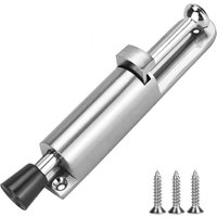 Woosien - Robuster Feder-Türstopper aus Metall, Zinklegierung, Feder-Türstopper-Pedal, gebürstetes Silber von WOOSIEN