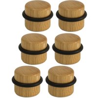 Woosien - Selbstklebender Türstopper aus Holz für Bodenbeläge – Türstopper zum Schutz von Türen und Wänden – Packung mit 6 Einheiten (Eiche) von WOOSIEN