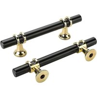 Set mit 10 schwarzen Küchenschrankgriffen – mattschwarze Möbelgriffe aus Zinklegierung, 96 mm Achsabstand Set mit 10 schwarzen Küchenschrankgriffen – mattschwarze Möbelgriffe aus Zinklegierung, 96 mm Achsabstand von WOOSIEN