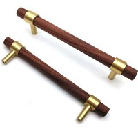 Set mit 6 Messing-Schrankgriffen, Walnuss-Möbelgriff, Möbelgriff, Schubladenlochmitte 128 mm, Walnuss Set mit 6 Messing-Schrankgriffen, Walnuss-Möbelgriff, Möbelgriff, Schubladenlochmitte 128 mm, Walnuss von WOOSIEN