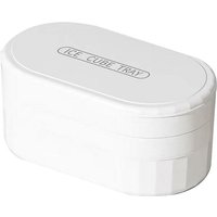 Woosien - Silikon-Eiswürfelform, 72 Gitter, lebensmittelechte Form, Fassungsvermögen, Eisbereitungsbehälter, Eisaufbewahrungsbox (weiß) von WOOSIEN