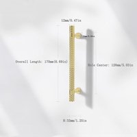 Stück goldene Schrankgriffe, Küchengriffe mit 128 mm Lochabstand, Schubladengriffe aus Zinklegierung, goldene Türknöpfe von WOOSIEN
