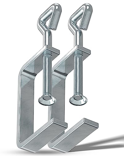 WOOWOOD C Klemme 2 Stück. [Extrem robust] I Klemme I Schraubklemme I Trägerklemme I klemmschraube I Clamp I Klemmen Metall I C Zwinge I Schraubzwingen Klein I Tischklemme I Schraubzwinge Klein von WOOWOOD
