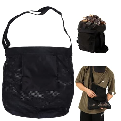 WOOXGEHM Pilz Jagdtasche, Pilz Futtertasche, Mesh Futtertasche, Erntetasche, Zusammenklappbarer Obstsammel Pilzkorb, Pflücktasche, Schürze Zum Ernten von Gemüse und Obst von WOOXGEHM