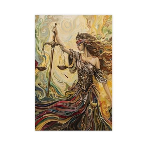 WOPIYNAG Abstrakte rechtliche Dekoration, Leinwand-Poster, Schlafzimmer, Dekoration, Landschaftsdekoration, Geschenk, 40 x 60 cm von WOPIYNAG