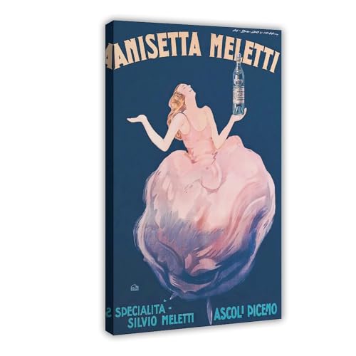 WOPIYNAG Anisetta Meletti Leinwand-Poster, Vintage-Likör, Wandkunstdruck, Bild, Gemälde, 60 x 90 cm von WOPIYNAG