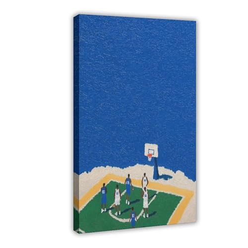 WOPIYNAG Basketballplatzposter, Leinwandposter, Schlafzimmer, Dekoration, Landschaftsdekoration, Geschenk, 50 x 75 cm von WOPIYNAG