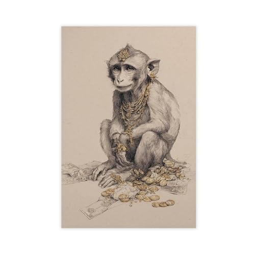 WOPIYNAG Ich Affe Posterdruck, Leinwand, Poster, Schlafzimmer, Dekoration, Landschaftsdekoration, Geschenk, 20 x 30 cm von WOPIYNAG