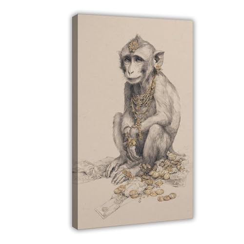 WOPIYNAG Ich Affe Posterdruck, Leinwand, Poster, Schlafzimmer, Dekoration, Landschaftsdekoration, Geschenk, 20 x 30 cm von WOPIYNAG