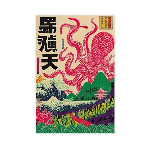 WOPIYNAG Japanischer Oktopus-Kunstdruck, Leinwand-Poster, Wandkunstdruck, Bild, Gemälde, 60 x 90 cm WOPIYNAG Japanischer Oktopus-Kunstdruck, Leinwand-Poster, Wandkunstdruck, Bild, Gemälde, 60 x 90 cm von WOPIYNAG