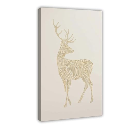 WOPIYNAG Kunstdruck auf Leinwand, Motiv: Minimale Hirschlinie, 60 x 90 cm WOPIYNAG Kunstdruck auf Leinwand, Motiv: Minimale Hirschlinie, 60 x 90 cm von WOPIYNAG