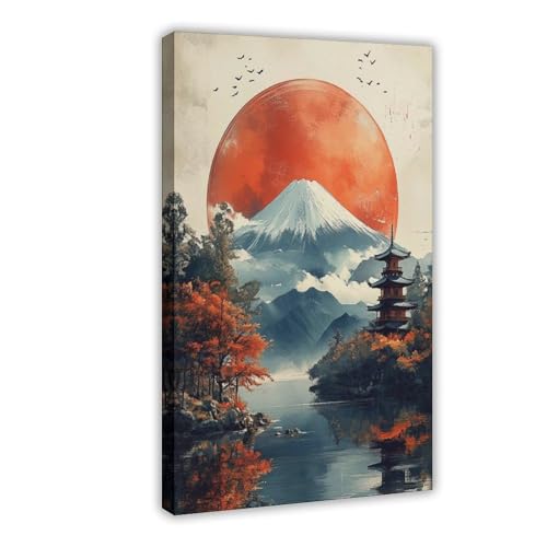 WOPIYNAG Kunstdruck auf Leinwand, Motiv: Mount Fuji, Schlafzimmer, Dekoration, Landschaftsdekoration, Geschenk, 20 x 30 cm WOPIYNAG Kunstdruck auf Leinwand, Motiv: Mount Fuji, Schlafzimmer, Dekoration, Landschaftsdekoration, Geschenk, 20 x 30 cm von WOPIYNAG