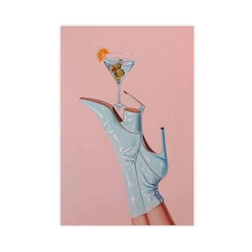 WOPIYNAG Leinwand-Poster, Motiv: High Heels, Martini, Kunstdruck, Bild, Gemälde, 60 x 90 cm WOPIYNAG Leinwand-Poster, Motiv: High Heels, Martini, Kunstdruck, Bild, Gemälde, 60 x 90 cm von WOPIYNAG