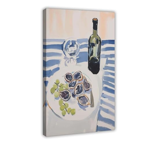 WOPIYNAG Leinwand-Poster, Motiv: Mediterraner Tisch, Wandkunstdruck, Bild, Gemälde, 40 x 60 cm WOPIYNAG Leinwand-Poster, Motiv: Mediterraner Tisch, Wandkunstdruck, Bild, Gemälde, 40 x 60 cm von WOPIYNAG