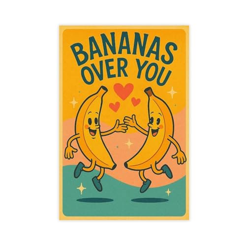 WOPIYNAG Leinwandposter Bananas Over You, Schlafzimmer, Dekoration, Landschaftsdekoration, Geschenk, 50 x 75 cm von WOPIYNAG