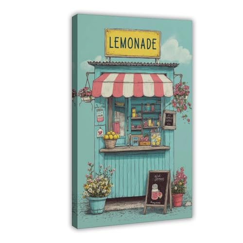 WOPIYNAG Limonade-Ständer, Poster, Leinwand, Poster, Wandkunstdruck, Bild, Gemälde, 50 x 75 cm WOPIYNAG Limonade-Ständer, Poster, Leinwand, Poster, Wandkunstdruck, Bild, Gemälde, 50 x 75 cm von WOPIYNAG