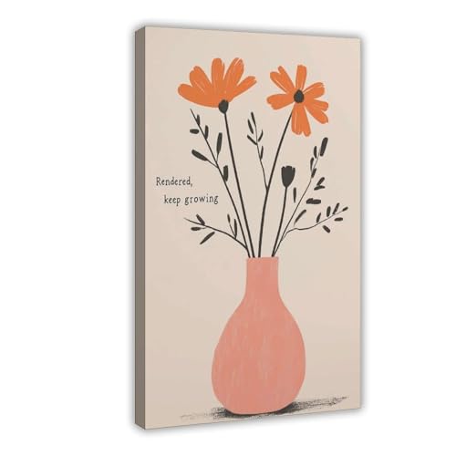 WOPIYNAG Minimalistischer Blumen-Posterdruck, Leinwand-Poster, Wandkunstdruck, Bild, Gemälde, 20 x 30 cm von WOPIYNAG