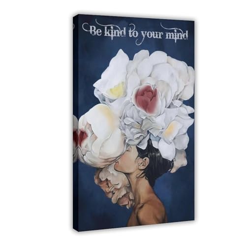 WOPIYNAG Poster auf Leinwand mit Aufschrift "Be Kind To Your Mind", 60 x 90 cm von WOPIYNAG