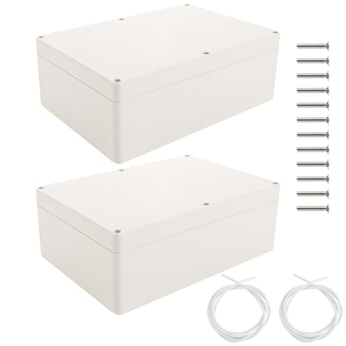 WOPPLXY 2 Stück Abzweigdose Wasserdicht IP65, 265 x 185 x 95mm Abzweigdose Aufputz, Kunststoff Abzweigdose Weiß WOPPLXY 2 Stück Abzweigdose Wasserdicht IP65, 265 x 185 x 95mm Abzweigdose Aufputz, Kunststoff Abzweigdose Weiß von WOPPLXY