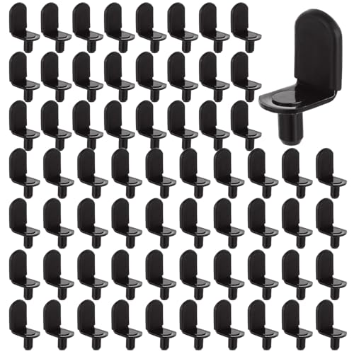 WOPPLXY 200 Stück Regalstützklammern, 1/4 Zoll Regalhalterung Heringe mit Loch, L-förmige Metall-Regalklammern, Schrankregal-Clips, Stützschrank-Regalstifte für Küchenmöbel, Schrank, Schrank (schwarz) WOPPLXY 200 Stück Regalstützklammern, 1/4 Zoll Regalhalterung Heringe mit Loch, L-förmige Metall-Regalklammern, Schrankregal-Clips, Stützschrank-Regalstifte für Küchenmöbel, Schrank, Schrank (schwarz) von WOPPLXY