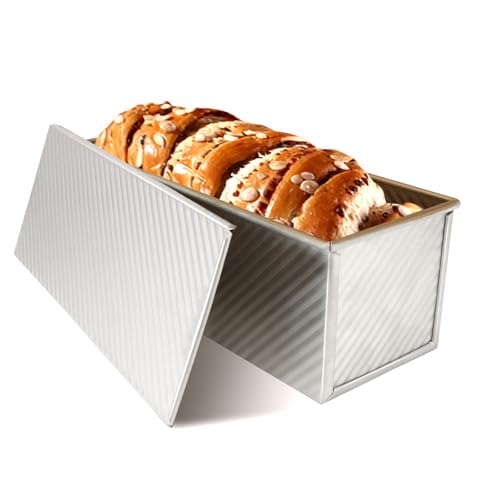 WOPPLXY Toastbrot Backform mit Deckel, 1000g Brotbackform mit Deckel, Antihaft Toast Backform mit Deckelen aus Kohlenstoffstahl für Brote, Kuchen, Gebäck (34 x 13,5 x 12 cm, Silber) WOPPLXY Toastbrot Backform mit Deckel, 1000g Brotbackform mit Deckel, Antihaft Toast Backform mit Deckelen aus Kohlenstoffstahl für Brote, Kuchen, Gebäck (34 x 13,5 x 12 cm, Silber) von WOPPLXY