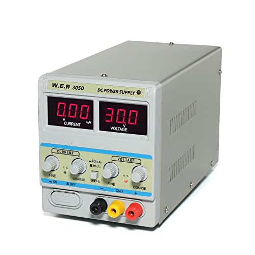 Labornetzgerät 0-30V 0-5A DC Regelbar Netzgerät Stabilisiert Digitalanzeige Labornetzteil Netzteil Strommessgeräte von WOQLIBE