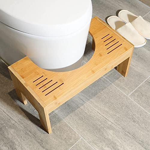 WOQLIBE Toilettenhocker Klohocker Erwachsene WC Hocker Erwachsene Toilettenhocker Holz Höhenverstellbar für gegen Hämorrhoiden Verstopfung Blähungen von WOQLIBE