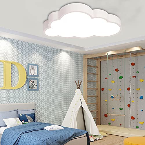 36W Moderne Wolken Deckenleuchte Wohnzimmer Lampe Deckenleuchte Weiß Stoff Mädchen Wolke Kinderzimmer Decke Decke Wolkenlampe von WOQLIBE