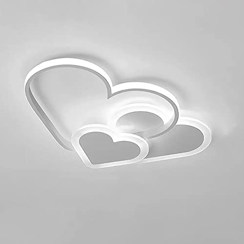 WOQLIBE Deckenlampe LED Modern Deckenleuchte Schlafzimmer Deckenlampe Herz Design Dimmbar LED Deckenleuchte Mit Fernbedienung Kinderzimmer (Weiß) von WOQLIBE