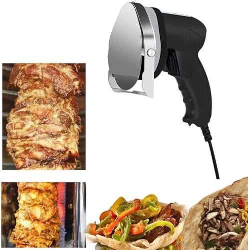 WOQLIBE Dönermesser 80W Elektrischer Döner Kebab Gewerbe Dönerschneider mit einstellbare Klinge (220V) von WOQLIBE