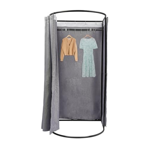WOQLIBE Umkleidekabine Freistehend, Mobile Umkleidekabine mit Abnehmbarer Gleitring, Temporärer Datenschutz Zimmer für Einkaufszentren, Ausstellungen, Wäschegeschäfte von WOQLIBE