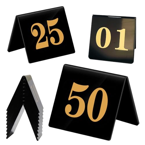 Acryl Hochzeit Tischnummern, 1-25 1-50 1-100 Doppelseitig Nummeriertes Tischschild, Restaurants Tisch Zahlenkarte, Für Hochzeit, Empfang, Party, Bankette, Cafés(1-25) von WORDFUN