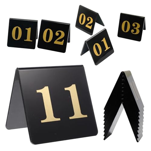 Acryl Hochzeits Tischnummern, 1-25 1-50 1-100 Stapelbare Tischschilder Doppelseitig Platzkarten, Number Karten Platzkarten, Für Hochzeit Empfang Event Party Restaurant(1-25) von WORDFUN