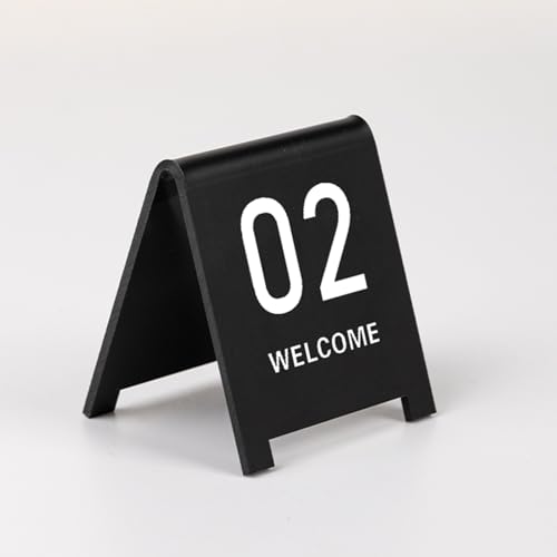 Acryl-Tischschild Für Hochzeit, Stapelbare Tischnummern Beschilderung, 1-20/50/100 Doppelseitig Tisch Zahlenkarte, Platzkarten Für Restaurants Cafés Bars Empfänge Abendessen(Black,1-20) von WORDFUN