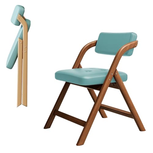 Stühle Klappbar Campingstühle, Esszimmerstühle, Klappstuhl Mit Gepolsterter Sitz, Konferenz-Stuhl, Belastbarkeit 150 Kg, Stabil, Besucherstuhl, Für Haus Büro Garten Balkon Party(Walnut+lake green) Stühle Klappbar Campingstühle, Esszimmerstühle, Klappstuhl Mit Gepolsterter Sitz, Konferenz-Stuhl, Belastbarkeit 150 Kg, Stabil, Besucherstuhl, Für Haus Büro Garten Balkon Party(Walnut+lake green) von WORDFUN