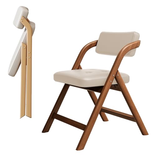 Stühle Klappbar Campingstühle, Esszimmerstühle, Klappstuhl Mit Gepolsterter Sitz, Konferenz-Stuhl, Belastbarkeit 150 Kg, Stabil, Besucherstuhl, Für Haus Büro Garten Balkon Party(Walnut+off-white) Stühle Klappbar Campingstühle, Esszimmerstühle, Klappstuhl Mit Gepolsterter Sitz, Konferenz-Stuhl, Belastbarkeit 150 Kg, Stabil, Besucherstuhl, Für Haus Büro Garten Balkon Party(Walnut+off-white) von WORDFUN