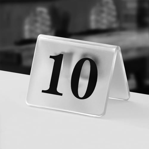 Tischnummern Für Hochzeit, Doppelseitig Acryl Tischschilder, Stapelbare Tisch Zahlenkarte, Number Karten Platzkarten, Beschilderung, Für Restaurants Cafés Bars Hochzeiten(Clear Frosted,1-100) von WORDFUN