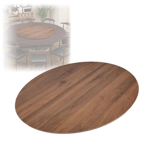 WORDFUN Esstisch Drehteller, Großer Holz Drehscheibe, 50 70 90cm Lazy Susan Drehplatte Mit Silent Base, Runde Drehbare ServierPlatte, 360 ° Drehbares Tablett Für Küche Essen, Parteien, Hochzeit von WORDFUN