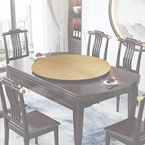 WORDFUN Holz Esstisch Drehteller, 60/70/80/90/100cm Lazy Susan Drehplatte Rotierende Servierplatte, Mit Silent Base, 360° Drehbarer Drehscheibe, Runder Tisch-Drehteller (Color : C, Size : 60cm-24in) von WORDFUN