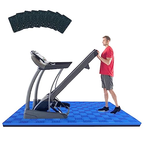 WORDFUN Home Bodenschutz Bodenmatte, Antirutschmatte, Fitnessgerätematte, Laufband Matte, Trainingsmatte, Antivibrations, Schalldämmend, Übungsmatte Für Heimtrainer, Crosstrainer, Rudergerät von WORDFUN